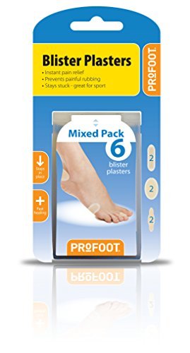 Profoot Blister Plasters - Mixed Sizes - Ideal for Painful Blisters - Prevents Painful Rubbing - Instant Pain Relief - 6 per Pack (2 Pack)