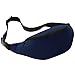 Perman Unisex Outdoor Sports Running Oxford Solid Color Stylish Waist Pack Bag 2L (Deep Blue) primary