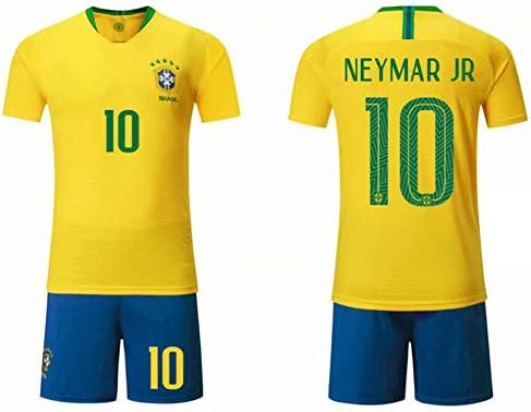 SKLLA Football Sweatshirt Brazil 5 Star Home Jersey 10# Neymar Jr Football Costume Set Football Training Team Uniform