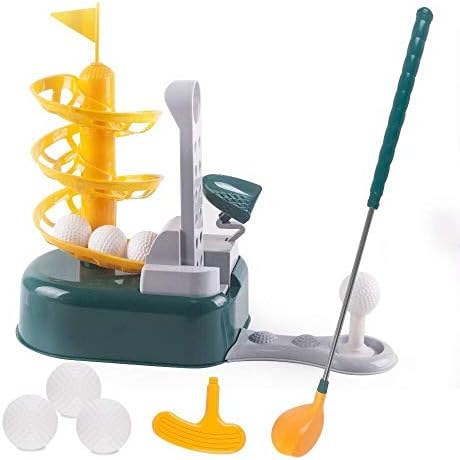 PCtech Kids Golf Toys Set, Outdoor Lawn Sport Toy, Training Golf Balls & Clubs Equipment, Indoor Exercise, Outside Yard Active Gifts for 3 4 5 6 7 8 Year Olds Boys Toddlers Children Girls