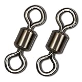Rolling Barrel Fishing Swivel Black Nickle Fishing Hook Line Connector Fishing Tackle Accessories 30LB to 335LB 50-100pcs (100pcs 4#)