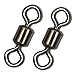 Rolling Barrel Fishing Swivel Black Nickle Fishing Hook Line Connector Fishing Tackle Accessories 30LB to 335LB 50-100pcs (100pcs 4#)
