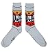 The Simpsons Duff Beer Men's Casual Crew Socks, 2-Pack, 6-12