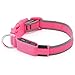 Domagiker LED Dog Collar Rechargeable - Waterproof Light Up Dog Collars, Adjustable Glow in The Dark Pet Collar, Safety Dog Lights for Night Walking (Large, Pink)