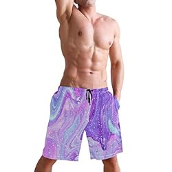 Men's Summer Cool Swim Trunks Quick Dry Rainbow
