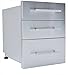 SUNSTONE DE-TD23 Designer Series Raised Style Height Triple Drawer, 18