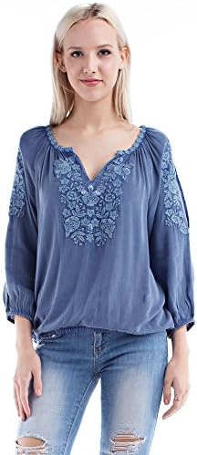 Solitaire Shoulder Slit Top (small, indigo)