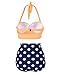 JOYMODE Women‘s Vintage Bikini Polka High Waist Adjustable Strap Bathing Suits（FBA）