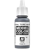 Vallejo Model Color Neutral Grey 17 ml Acrylic Paint Eyedropper Bottle view 2
