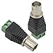 WMYCONGCONG 20 PCS 2.1x5.5mm Female and Male DC Power Adapter Connector + 20 PCS Camera Video BNC Male and Female Balun Connector for Coax Cat5 CCTV