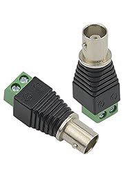 wgcd 40 Pcs Vedio de la cámara BNC Balun macho y hembra conector coaxial con soldadura Terminal de tornillo para coaxial Cat5 a CCTV