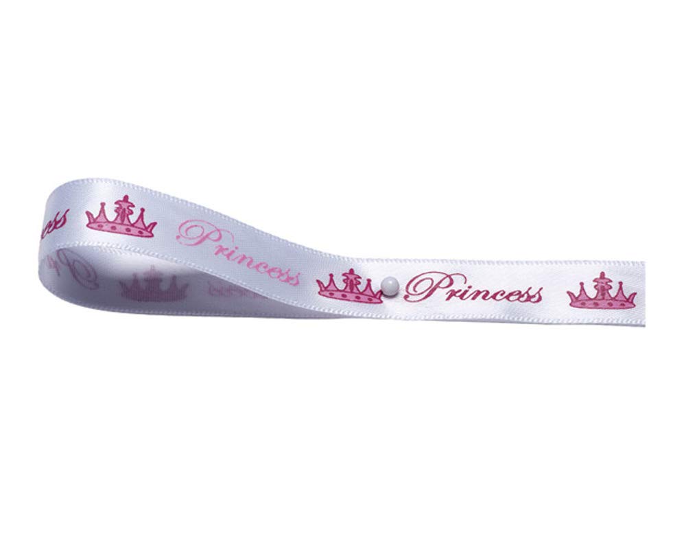 CLUB GREEN Satin Printed Rib.Princess 16MMX10MT, Fabric, Pink, 8.8 x 8.8 x 1.32 cm