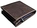 Men's Genuine Leather Bifold Wallet With Long Zipper Pocket Coin Pocket Wallet (brown1)