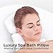 Stock Your Home Luxury Spa Bath Pillow Mat Features 3 Panel Nonslip Jacuzzi Pillow with Removable Suction Cups and Extra Thick Foam Cushion Providing Head Neck & Back Support for Ultimate Relaxation