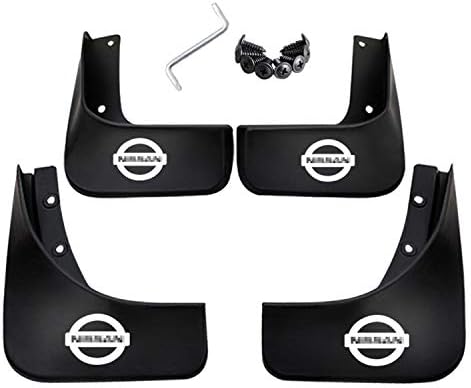 Front & Rear Molded Splash Guard Fender White Logo Car Mudguard Mud Flaps Cover for Altima teana 2008-2012