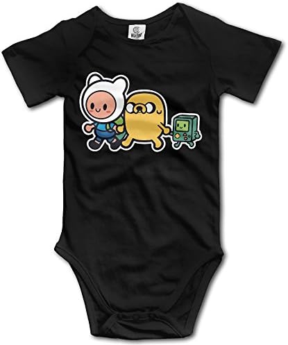 Infant Adventure Time Family Short Sleeve Unisex Baby Bodysuit Onesie Black 18 Months