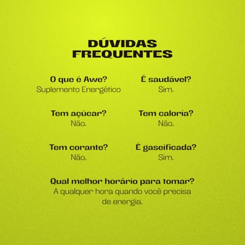 AWE Limão e Gengibre - Bebida Fitness Energética - Pack com 6 Unidades - Lata 355 ml