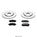 Power Stop K3118 Front Z23 Carbon Fiber Brake Pads with Drilled and Slotted Brake Rotors Kit For Chrysler Town & Country | Grand Caravan | Journey | VW Volkswagen Routan [Single Piston Caliper Models]