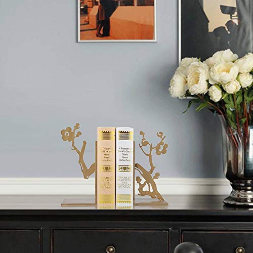 MQW Modern Creative Plum Metal Bookend Magazine Shelf Fashion Home Living Room Bedroom Hotel Cafe Decoration 22 10 22CM Delicate and Beautiful - Thumbnail 4