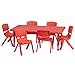 Flash Furniture Rectangular Activity Table Set, 24