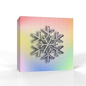 Canvas Wall Art - Snowflake Theme - Modern Home Art Stretched and Framed Ready to Hang - 12x12 inches