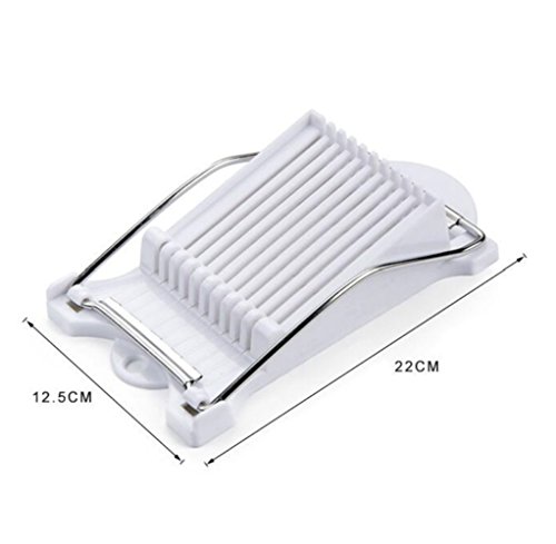 Luncheon Meat Slicer Boiled Egg Fruit Slicer Soft Food Cheese Sushi Cutter Canned Meat Cutting Machine with 10 Singing Cutting Wires ( White)