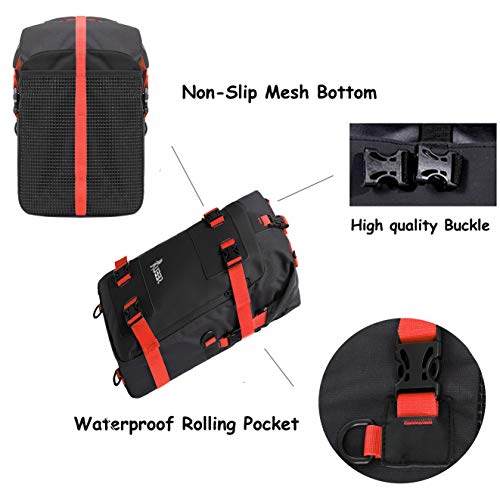 image for Waterpoof Motorcycle Tail Bag, SEEU Universal Motorcycle Seat Bag Moto