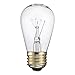 Pack of 25 S14 Commercial Grade Glass Light Bulbs 11 Watt Clear Glass Warm Incandescent Replacement Bulbs Fits E26 and E27 Base For Patio String Lights