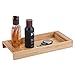 mDesign Wood Bamboo Tray Organizer for Closet Shelf and Bathroom - Watch, Cologne Bottle, and Jewelry Holder - Organizing Tray for Skincare, Towel, and Shaving Accessories, Echo Collection, Natural