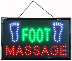 Bright LED Neon Light Animated Motion OPEN Sign For Foot Massage Spa Store Shop