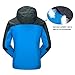 TBMPOY Men's Mountain Rain Jacket Windproof Insulated Coats Hooded Outdoor Windbreaker Camping Hiking