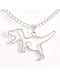 Happy Kisses - Collar de dinosaurio T-Rex   bonito colgante de regalo   Tarjeta de mensaje dulce y divertida