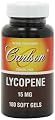 Carlson Labs Lycopene, 15mg, 180 Softgels (Pack of 3)