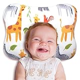 Baby Pillow, MALOMME Infant Pillow Soft Baby Head Shaping Pillow for Sleeping Organic Cotton Washable 3D Breathable Air Mesh Protection for Flat Head Syndrome