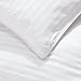 Cal King Size 1200 Thread-Count Siberian Goose Down Comforter, 100% Egyptian Cotton, White Stripe, 50Oz