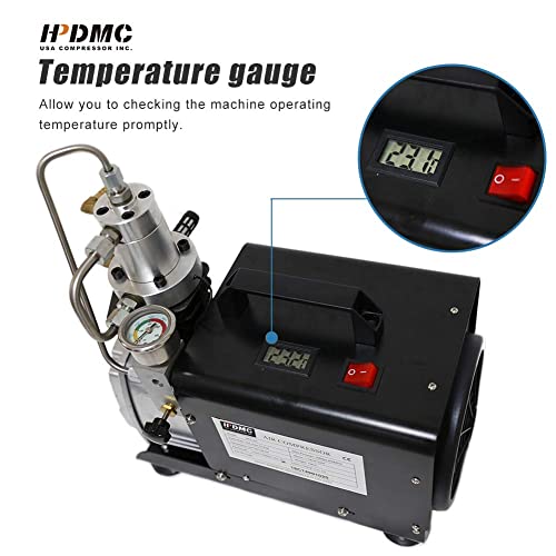 HPDMC 110v 300bar Portable Air Compressor Paintball Fill Station for