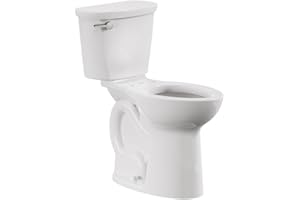 American Standard 215TA104.020 Cadet PRO Two-Piece Toilet, Seat not Included, Extra Tall Height, Left-Hand Trip Lever, 12-Inch Rough, Elongated Front, White, 1.28 GPF