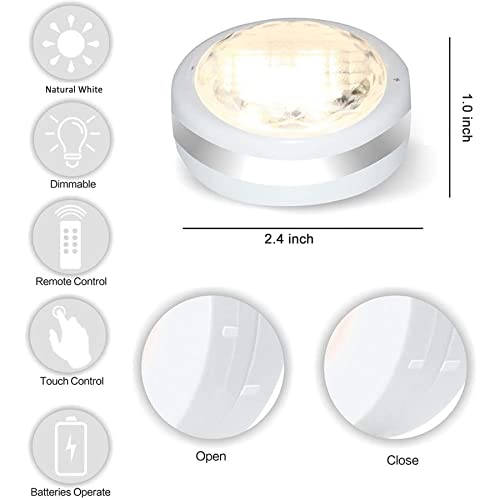 Starxing Puck Lights with Remote, Battery Operated Under