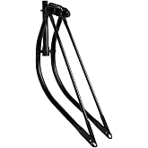 OG 26" Bent Spring 1" Threaded Bike Fork, Steel 26 Inch Wheel Fit