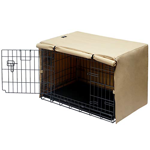XZONE PET Double Door Dog Crate Cover Polyester Pet Kennel Cover