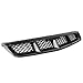 IKON MOTORSPORTS Grille Compatible With 1999-2000 Honda Civic MU Style Black Front Bumper Hood Grill Exterior Upper Lower