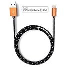 Pawtec Lightning to USB Charge Sync Cable Apple MFi Certified 6.6 Feet / 2 Meter Extra Long Braided for iPhone X / 8 / 8 Plus / 7 / 7 Plus / 6s 6 Plus / 6s 6 / SE / iPad Pro/Air/mini (Jet Black)