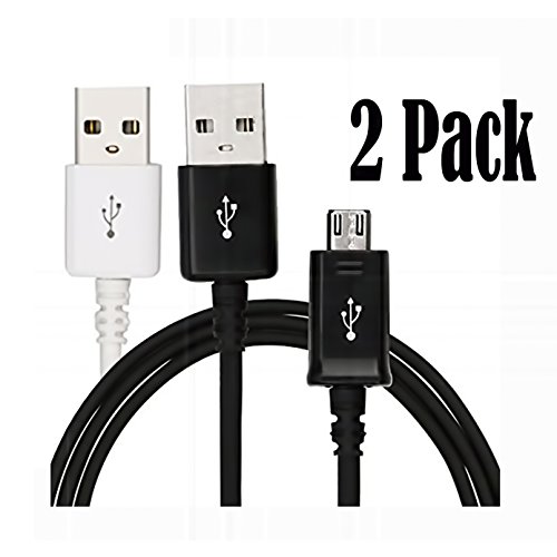 [2 Pack]Micro USB Cables 6.4FT, iBarbe Android Fast Charger data Cords Premium Micro USB Cable High Speed USB 2.0 A Male to Micro B Sync and Charging Cables for Samsung S6 edge S7/S7 edge(Black+White - Thumbnail 7