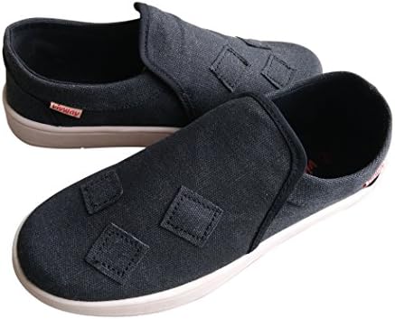 VIVWAY Men's Slip On Flat Patch Canvas Casual Shoes US12