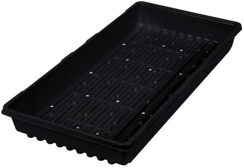 Super Sprouter Triple Thick Trays 10 x 20 - Black Super Sprouter Triple Thick Tray Black 10 x 20 w/Holes (50/Cs)