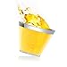 HAMPAN 100 Silver Plastic Cups 9 Oz Silver Rimmed Tumblers Clear Plastic Cups Disposable Cups For Wedding Party