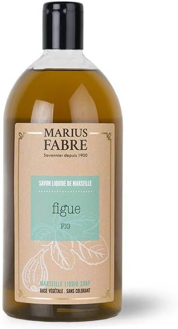 Marius Fabre Marseille Liquid Soap 1 Litre Fig Scent Natural Origin Ingredients