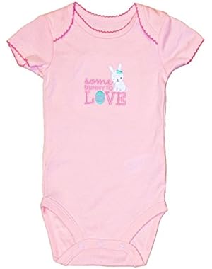 Some Bunny To Love Easter Baby Girls Bodysuit Dress Up Outfit