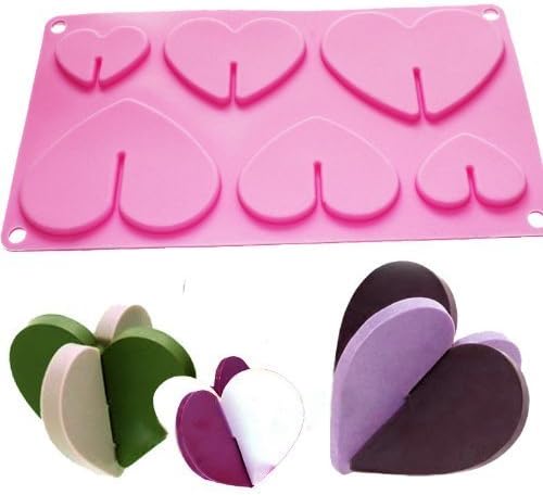 VancgoodsSweet 3D Heart Cookies Chocolate Candy Mould Mold Pan Party Gift Maker Silicone Mold