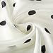 2 Packs Womens Silk Feeling Bandanas Satin Hair Head Scarf 27.5 * 27.5 Inch(Round White Black)
